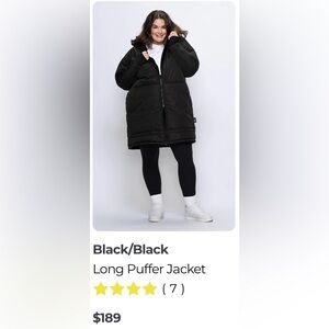 Oodie Long Puffer Jacket - with 1 tiny rip on seam in last pic